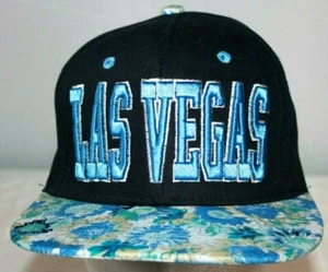Headlines Las Vegas Spellout Floral Adjustable Snapback Cap Hat EUC - Picture 1 of 5