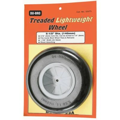 Dubro 550TL 5 1/2"Inch Treaded Lightweight RC Remote Control Airplane Wheel Tire - Image 1 of 3