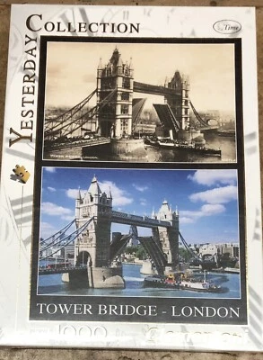 Mint Clementoni 1000 Pc Jigsaw Puzzle Yesterday Collection Tower Bridge London - Image 1 of 4