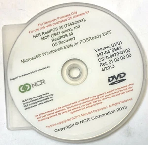 NCR D370-0979-0100 Wind EMB POSReady 2009 for EMB Systems NCR RealPOS 40 Recovr - Picture 1 of 1
