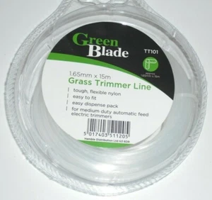 STRONG 1.65mm x 15M STRIMMER WIRE Gardening Grass Lawn Trim Line Nylon Cable - Picture 1 of 1