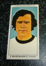 The Sun Soccercards 1978-79 FRANZ BECKENBAUER  no  213, RARE !