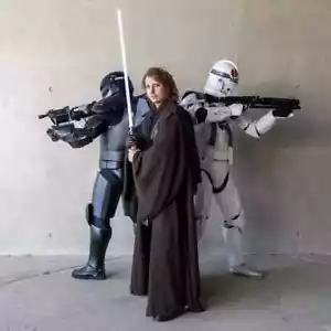 Star Wars Anakin Skywalker Episode 3 italienischer Wollkrepp oder Popeline Morgenmantel, 10 Größen - Bild 1 von 9