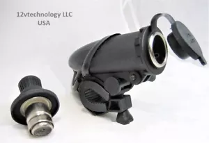 Motorcycle 12V Cigarette Lighter Plug Outlet Mount Handlebar 3/4 to 1-1/4" - Photo 1 sur 4