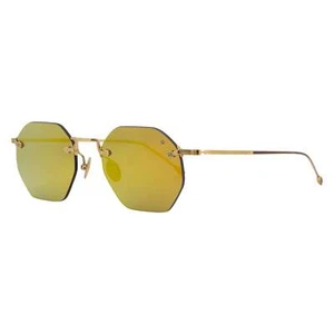 John Varvatos Rimless Octagon Sunglasses V526 Gold Gold 49mm 526 - Picture 1 of 2