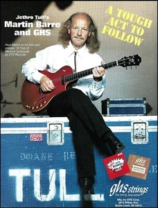 Martin Barre (Jethro Tull) 1994 GHS cuerdas de guitarra anuncio 8 x 11 impresión de anuncio - Imagen 1 de 3
