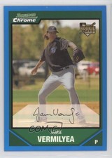 2007 Bowman Draft Chrome Blue Refractor /199 Jamie Vermilyea #BDP8 Rookie RC
