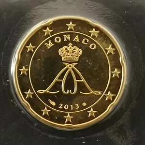 20 CENTS EURO 2013 ALBERT II 2ème carte 10000 Ex. MONACO / SCELLEE ISSUE DU COF - Imagen 1 de 2