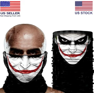 Joker Gamasche Gesicht Bucht Maske Sonnenschutz Halsgamasche Sturmhaube Halstuch Bandana - Bild 1 von 3