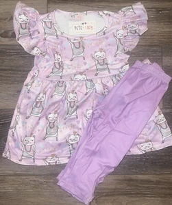 Pete + Lucy Sz 3T Girls 2 Piece Set “cattitude” Cats New NOS Pants Shirt - Picture 1 of 13