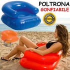 POLTRONA GONFIABILE Materassino MARE piscina SEDIA Spiaggia MORBIDA Acqua ARIA