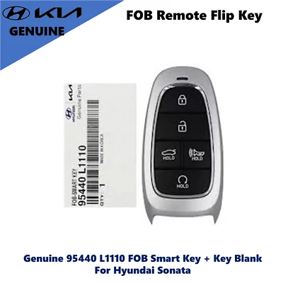 Genuine 95440 L1110 FOB Smart Key + Key Blank for Hyundai Sonata 2020-23 - Image 1 of 4