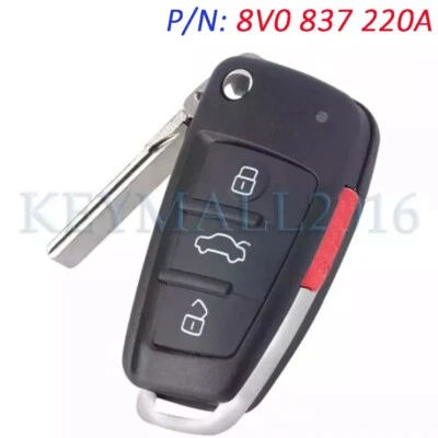 8V0 837 220A Smart Keyless Remote Key Fob for Audi A3 S3 2013-2017 Q3 2018 MQB48 Foto 1 de 4