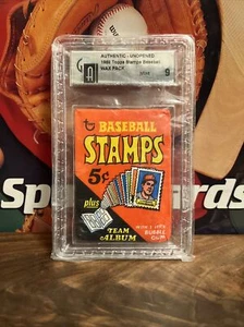 1969 Topps Baseball Wax Pack Stamps Mantle Gai 9 Mint Unopened Authentic Factory - Picture 1 of 2