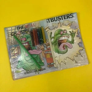 Vintage Real Ghostbusters Cartoon Themed Drawing Pad Stationery Set 1980s - Picture 1 of 7
