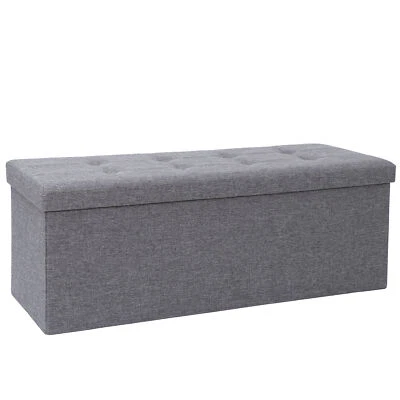 43" Storage Bench,Folding Footrest Stool, Toy Chest for Living Room 18lbs - Image 1 of 4