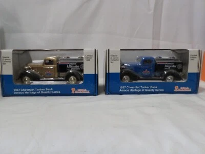 Lot of 2 1937 Die Cast Chevrolet Amoco Tanker Coin Banks Ltd Edition 1993 NIB - Image 1 of 4