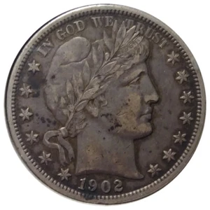 Medio dólar barbero 1902 50c con nitidez de alto grado - Imagen 1 de 2