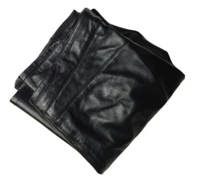 Vintage Calvin Klein Black Leather Dress Pants Women's Size 6 - Image 1 of 4