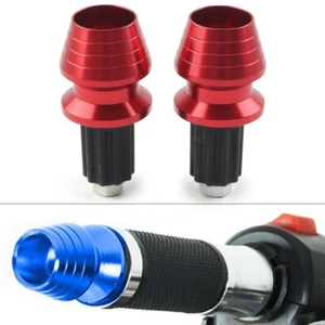 1 Pair 7/8" CNC Motorcycle Aluminum Bar End Plugs Sliders Hand Grips Handlebar - Picture 1 of 7