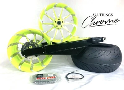 360 FAT TIRE KIT NEON CONTRAST CUT TORNADO WHEELS 2006-2020 KAWASAKI NINJA ZX-14 Foto 1 de 4