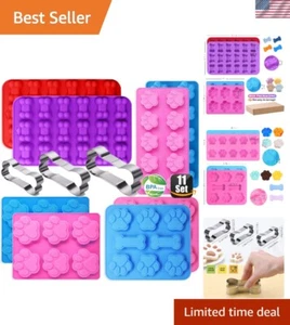 Versatile Silicone Dog Treat Molds for Chocolates, Candy, and Jellies - 11pc - Picture 1 of 8