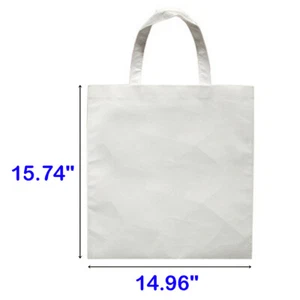 1PZ Borsa Shopping Sublimazione Vuota 38cm x 40cm per Pressa di Calore Macchina Fai da Te Regalo - Foto 1 di 6