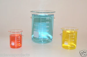Beaker Set 600 100 50 mL Griffin Graduated Borosilicate Glass beakers New - Picture 1 of 1