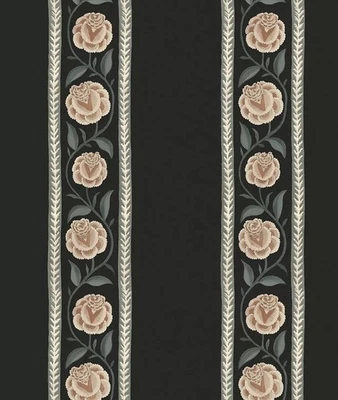 Nuevo Mural Papel Pintado Anthropologie Papel Apreciado Flores Florales Rayas Foto 1 de 4