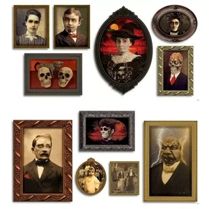 Amscan 673032 Scene Setter Add-Ons Gothic Portraits Halloween Decoration - Picture 1 of 1