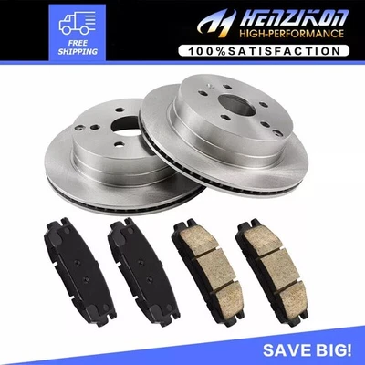 Rotores traseros y pastillas de freno de cerámica para Chevy Equinox GMC Terrain 2010-2016 2017. Foto 1 de 4