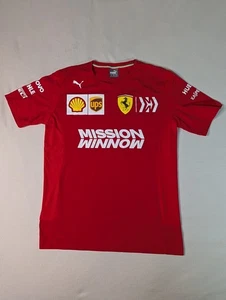 PUMA Ferrari F1 Mission WinNow 2019 Shirt Verrel LeClerc Team Mens Medium Race - Picture 1 of 7