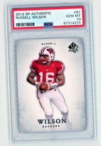 2012 SP Authentic Russell Wilson # 87 PSA GEM MT 10 - Picture 1 of 2