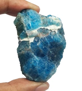 537 Ct Natural Blue Apatite Raw Rough Stone AAA Quality Loose Gemstone Specimen - Picture 1 of 7