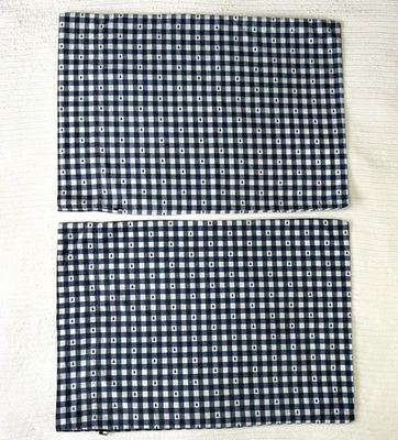 2 fronhas padrão Tommy Hilfiger azul xadrez branco árvores de Natal férias - Imagem 1 de 4