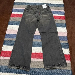 Vintage UNIQUE RARE Levis Jeans Leg Red Tab Denim Boys Size 10 PATCHES Trail - Picture 1 of 9