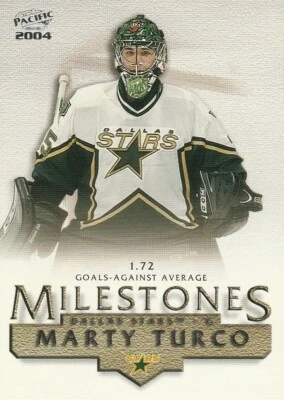 2003-04 Pacific Milestones #4 Marty Turco (1:19)! - Image 1 of 3