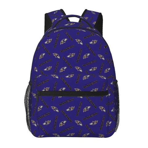 Baltimore Ravens Casual Backpack Lightweight Student Backpack Travel Bags Cover