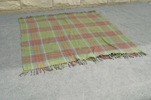 Vintage Pendleton-Stil Tartan karierte Wollüberwurfdecke - 47x52 - Bild 1 von 5