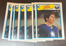 1988-89 O-Pee-Chee #220 Uwe Krupp Buffalo Sabres Rookie OPC 7 Card Lot