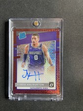 2020-21 Optic Signatures Tyrese Haliburton RATED ROOKIE AUTO Red Mojo Choice