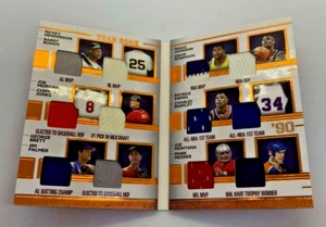 NBA MLB NFL "Magic Johnson Charles Barkley Patrick Ewing" 12x Patch Booklet /25 - Picture 1 of 5