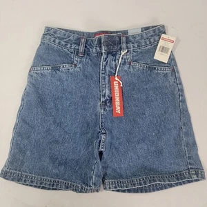 Union Bay Girl's Denim Blue Jean Shorts New Size 10 Medium Stone Wash 6" Inseam - Picture 1 of 6