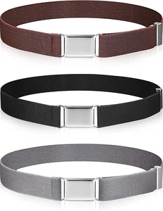 3 Pieces Kids Toddler Elastic Buckle Belt Adjustable Buckle Stretch Belts with S - Picture 1 of 7