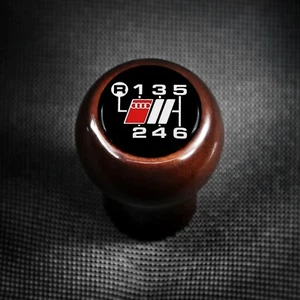 Audi S Sport 6 Speed Wood Shift Knob S2 RS2 A3 8L A6 S6 C5 A4 S4 B5 A8 D2 B2 V8 - Picture 1 of 4