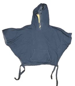 NWT Lanston Oversized Short Sleeve Hoodie Women's Size S Blue - Picture 1 of 4