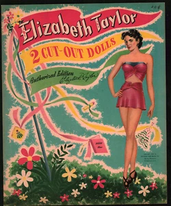 ELIZABETH TAYLOR Paper Dolls Whitman #968 - 1949 UNCUT & MINT - NOT A REPRINT - Picture 1 of 2