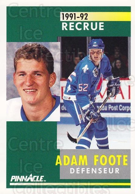 1991-92 Pinnacle French #337 Adam Foote - Image 1 of 1