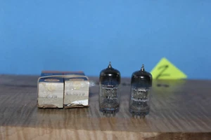 Radio Tubes 5879 GE Triple Mica P Logo P Box NOS PAIR - Picture 1 of 3
