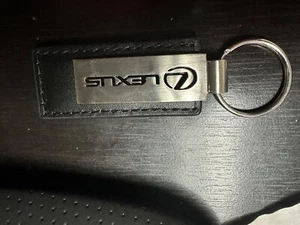 OEM Genuine Lexus Silver Keyring Key Chain Leather Stainless - Picture 1 of 2